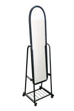 A large black Standing Mirror on a stand.