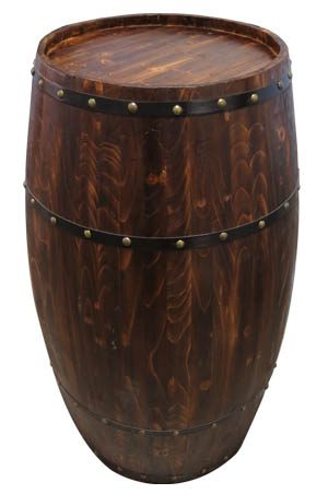 A Beer Barrel with rivets on top.
