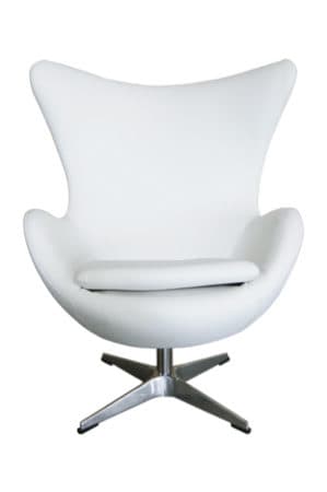 a replica egg chair on a white background