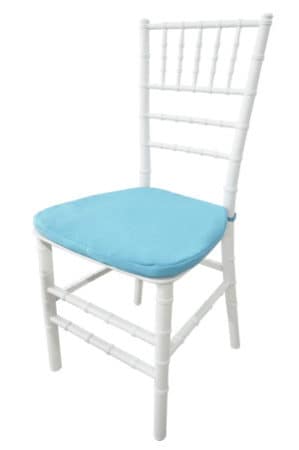 tiffany chair white with blue cushion