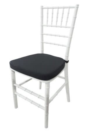 tiffany chair white with black cushion