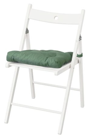 classic white folding chair