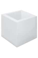 an illuminated cube box on a white background