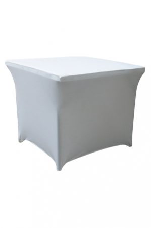 a 3ft square spandex table cover on a white background