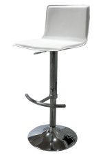 a replica thin high stool with a chrome base