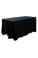a 6ft long linen table tablecloth on a white background