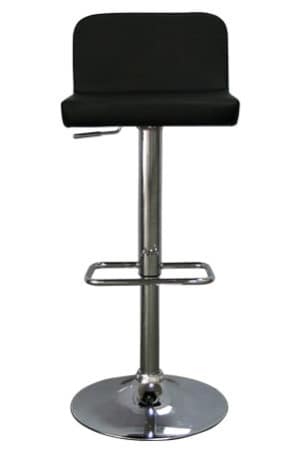 the lush barstool is a black bar stool with a chrome base