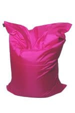 A pink Plopsta' Bean Bag chair on a white background.