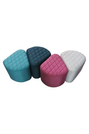 a set of four mint pouf™ in different colors