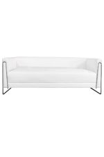 A Paperclip Sofa - Three Seater with metal legs on a white background.