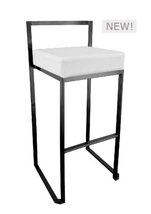 cubo bar stool black white