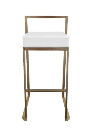 cubo bar stool gold white
