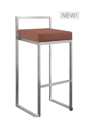 cubo bar stool silver brown