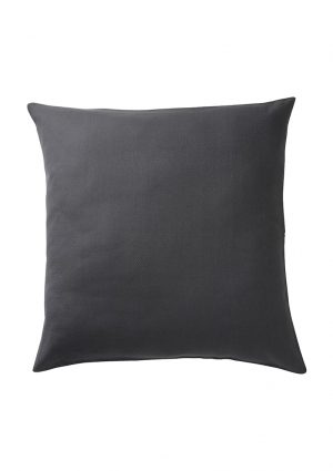 a black fluff cushion on a white background