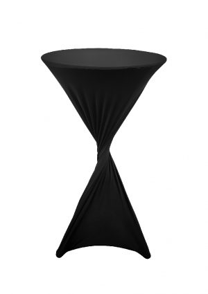 miura bar table with black spandex twisted