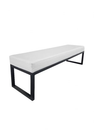 regal long bench black™ white seat ob2 bw