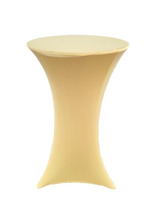 miura bar table with yellow spandex
