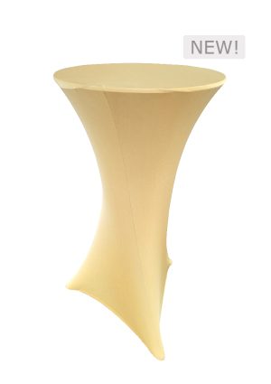 miura bar table with yellow spandex