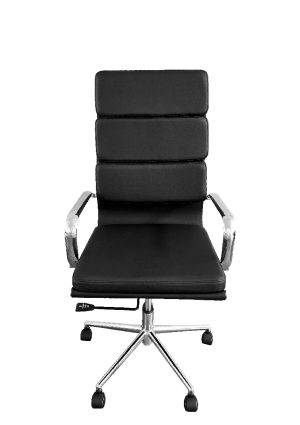 eames padded executive chair highback black