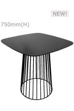 Birdcage Table & Squarish Top - Black