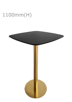 cooper high table gold & squarish top black