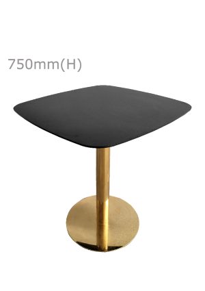 cooper round table gold & squarish top black