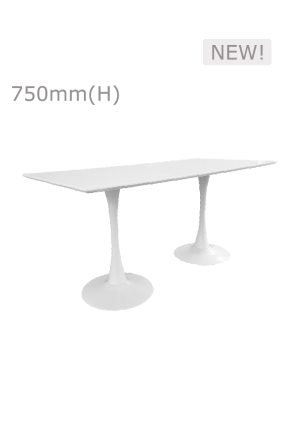tulip table & long top white