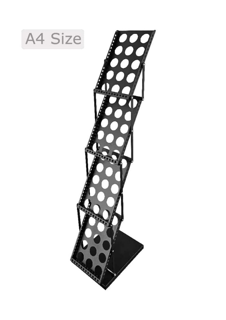 A4 Magazine Rack - Black - Events Partner